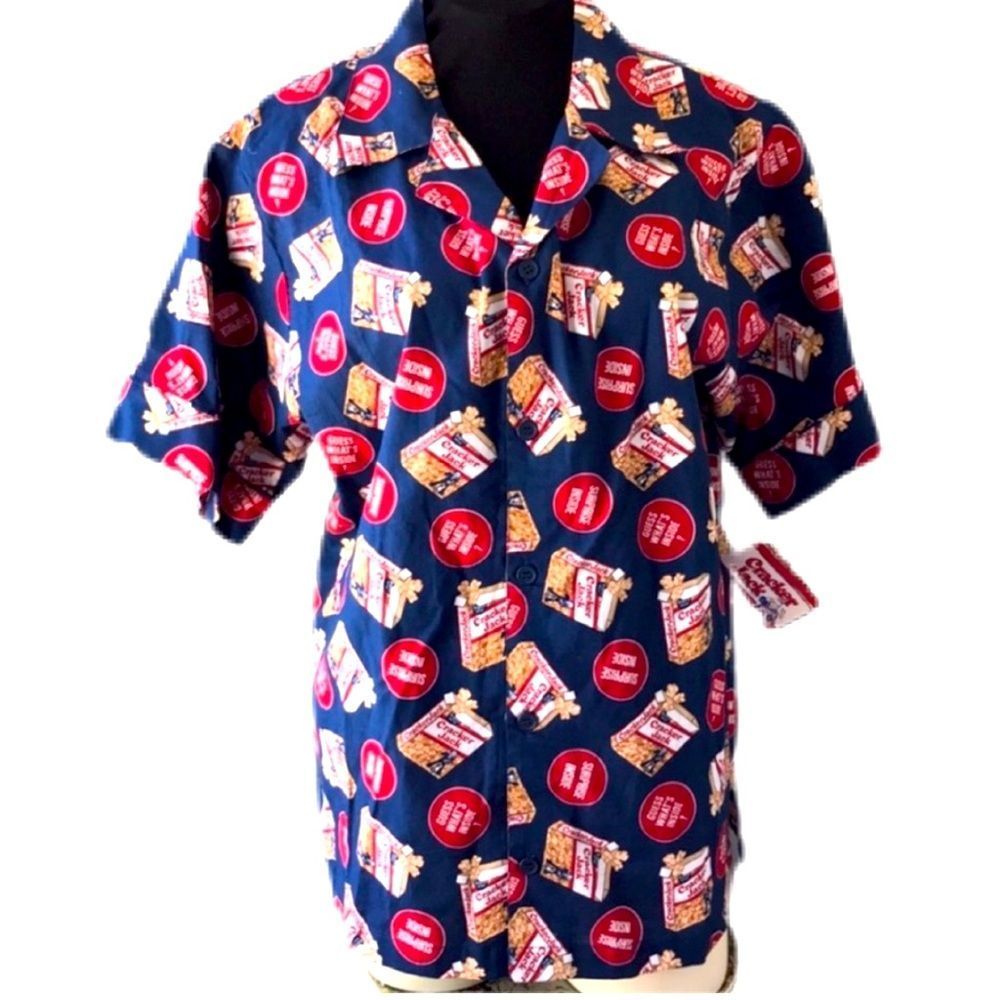 Men’s Novelty Cracker Jack Button Down Shirt